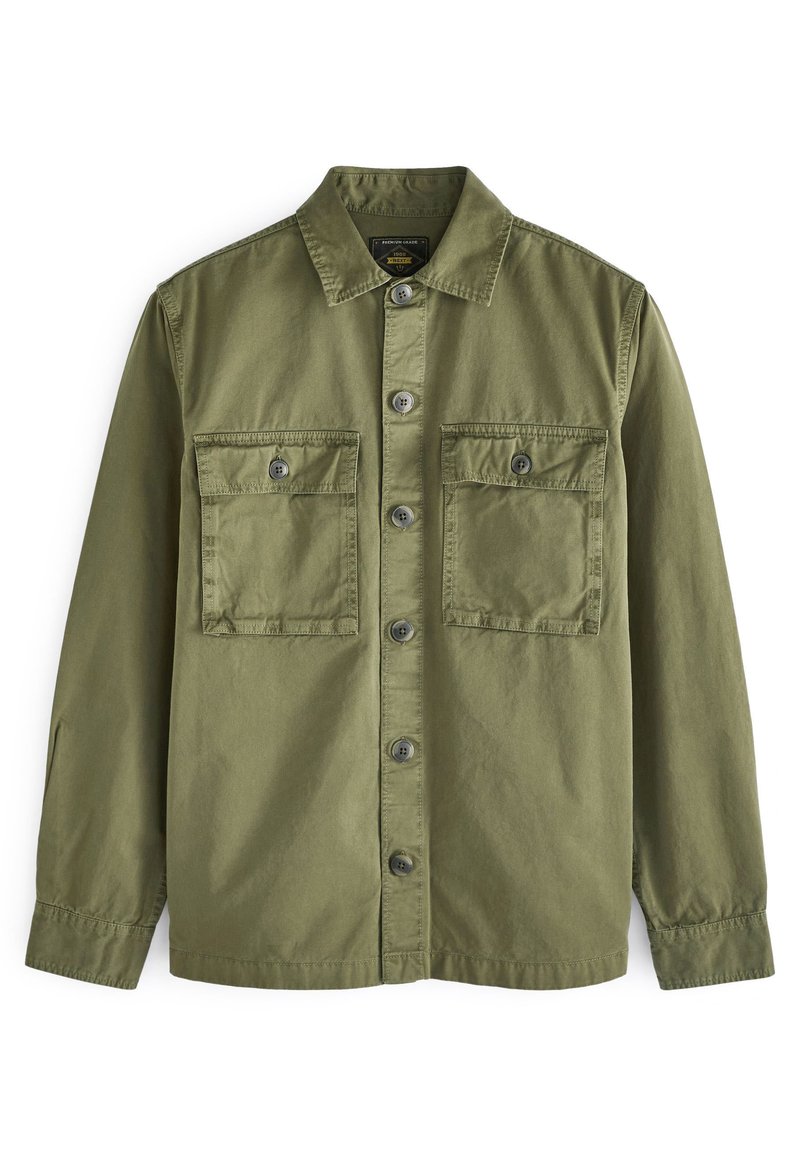 Next - TWIN POCKET SHACKET - Overhemd - khaki green, Vergroten