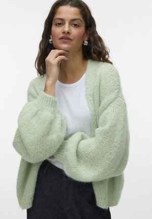Vero Moda VMMAYBE LS OPEN CARDIGAN NOOS - Cardigan - fog green