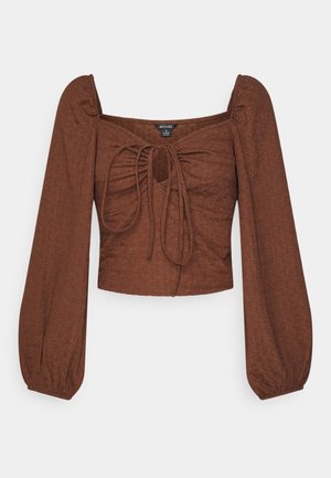 Monki, T-shirt à manches longues - brown