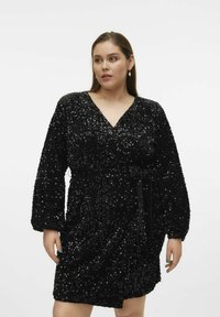 Vero Moda Curve - VMCBELLA KURZES - Cocktailjurk - black Miniatuurafbeelding 1