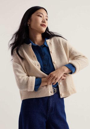 Seasalt Cornwall, SEASALT CORNWALL COWETH CARDIGAN - Cardigan - natural - limestone
