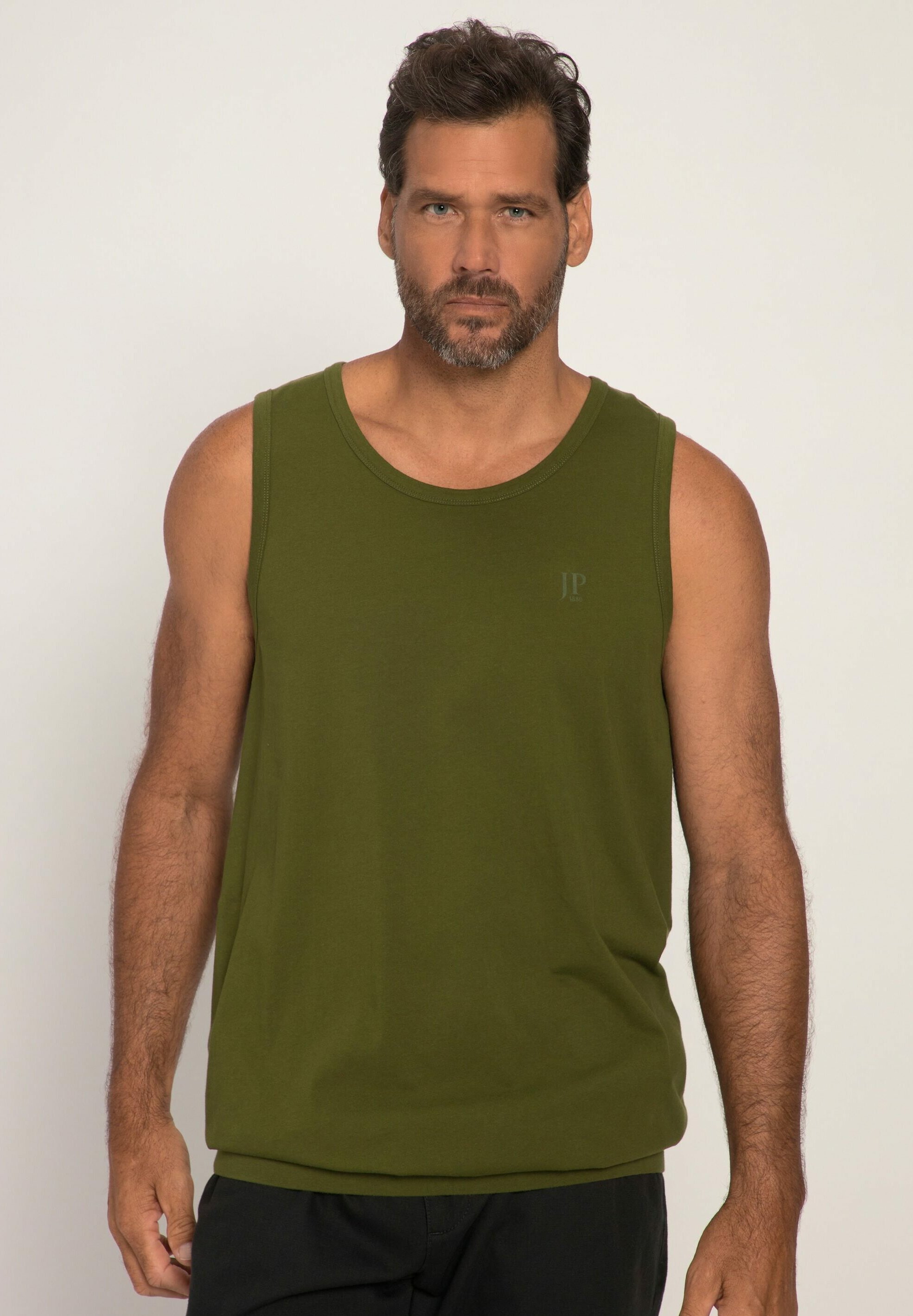 JP 1880 Herren Tanktop Mit überschnittenen Schultern – Aus Hochwertigem Jersey, Spezialschnitt Bis 8 XL