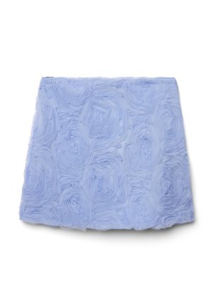 MINI CON APPLICAZIONI - Jupe trapèze - celeste medio