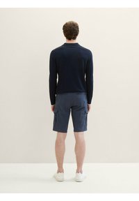TOM TAILOR Shorts - navy structure print