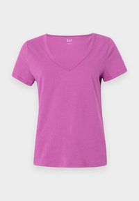 T-shirt s kratkim rukavima u svijetloplavoj pamuku, s glatkom teksturom i minimalističkim dizajnom bez uzoraka ili akcenta.