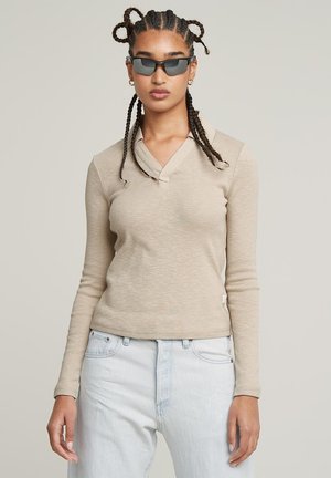 G-STAR, SLIM - Langarmshirt - dk brick