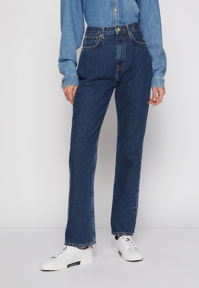 Pepe Jeans CELYN FROM US - Calças de ganga de perna direita - deep ocean blue vintage wash
