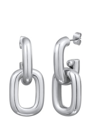 CHUNKY CHAIN OVAL - Earrings - silberfarben