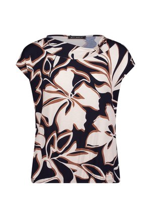 Betty Barclay, BETTY BARCLAY MIT GUMMIZUG KURZARM-SHIRT - T-shirt imprimé - dark blue brown