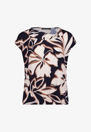 Betty Barclay, BETTY BARCLAY MIT GUMMIZUG KURZARM-SHIRT - T-shirt imprimé - dark blue brown