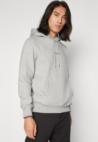 Tommy Hilfiger LOGO TIPPED - Felpa con cappuccio - light grey heather