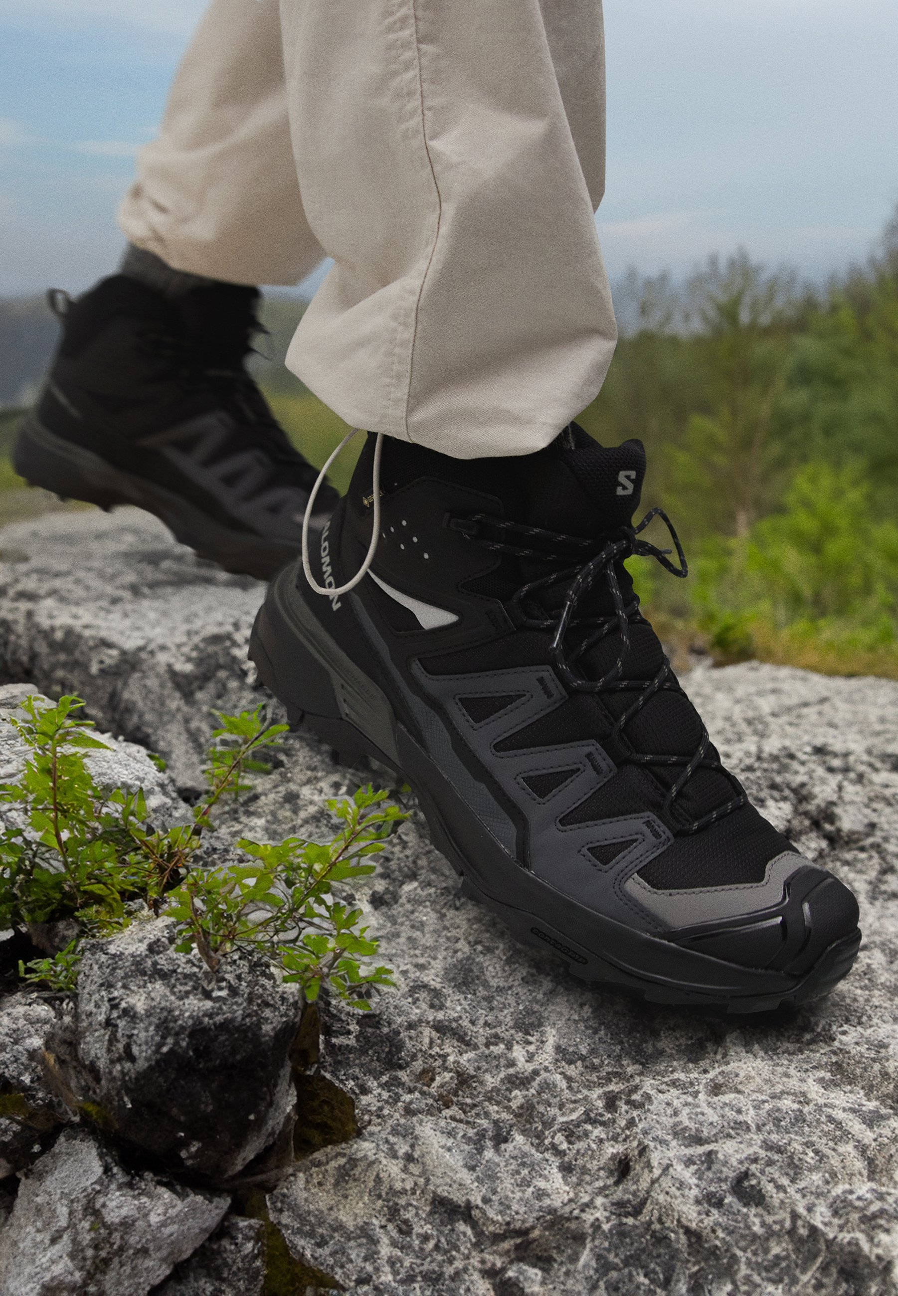 Salomon X ULTRA 360 MID GTX - Hiking shoes - black/magnet/pewter