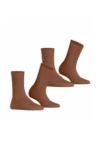 Esprit Diamond Knit 2-Pack - Socken - rosewood