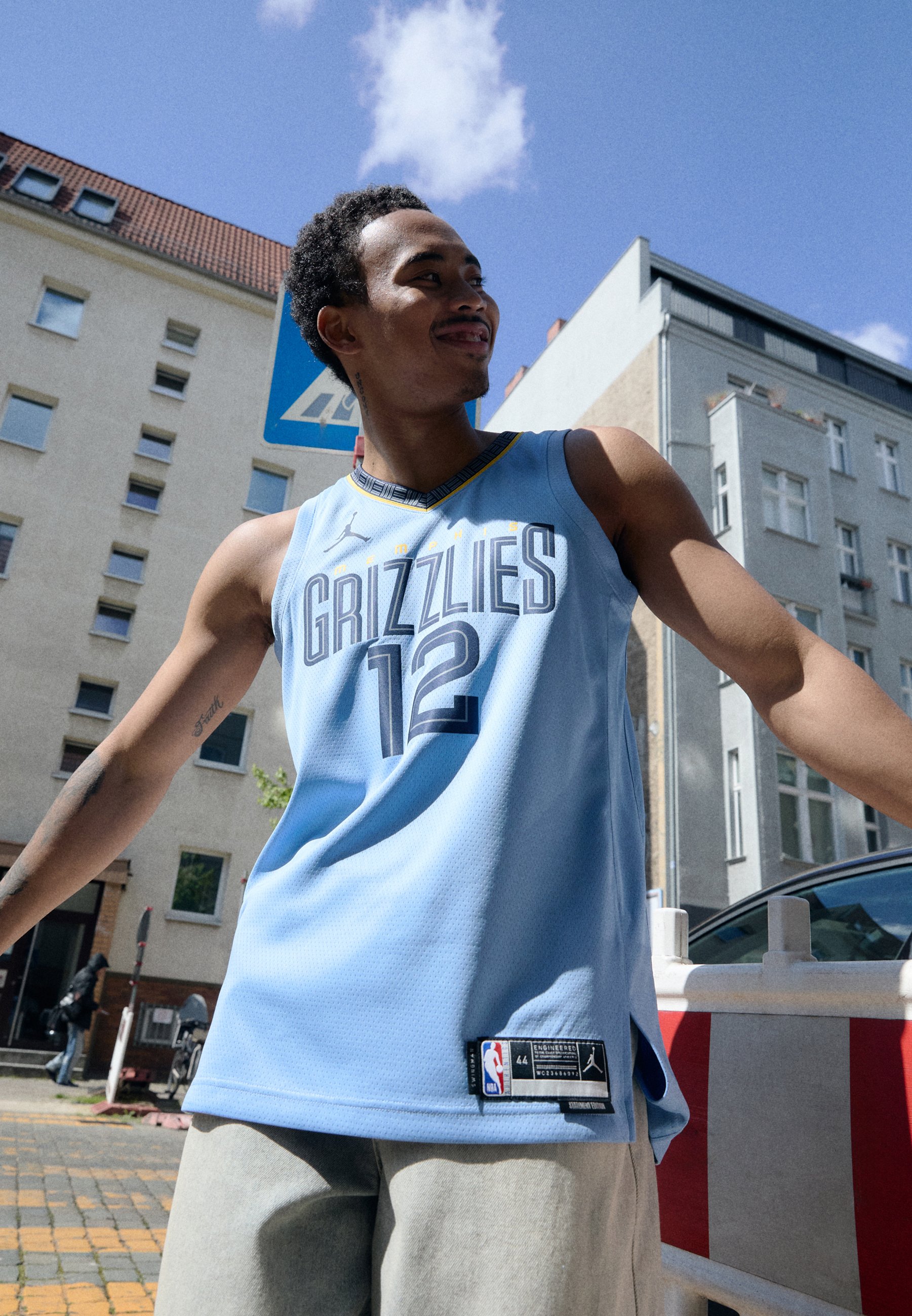 Nike Performance NBA JA MORANT MEMPHIS GRIZZLIES - Club wear - light  blue/blue - Zalando.ie