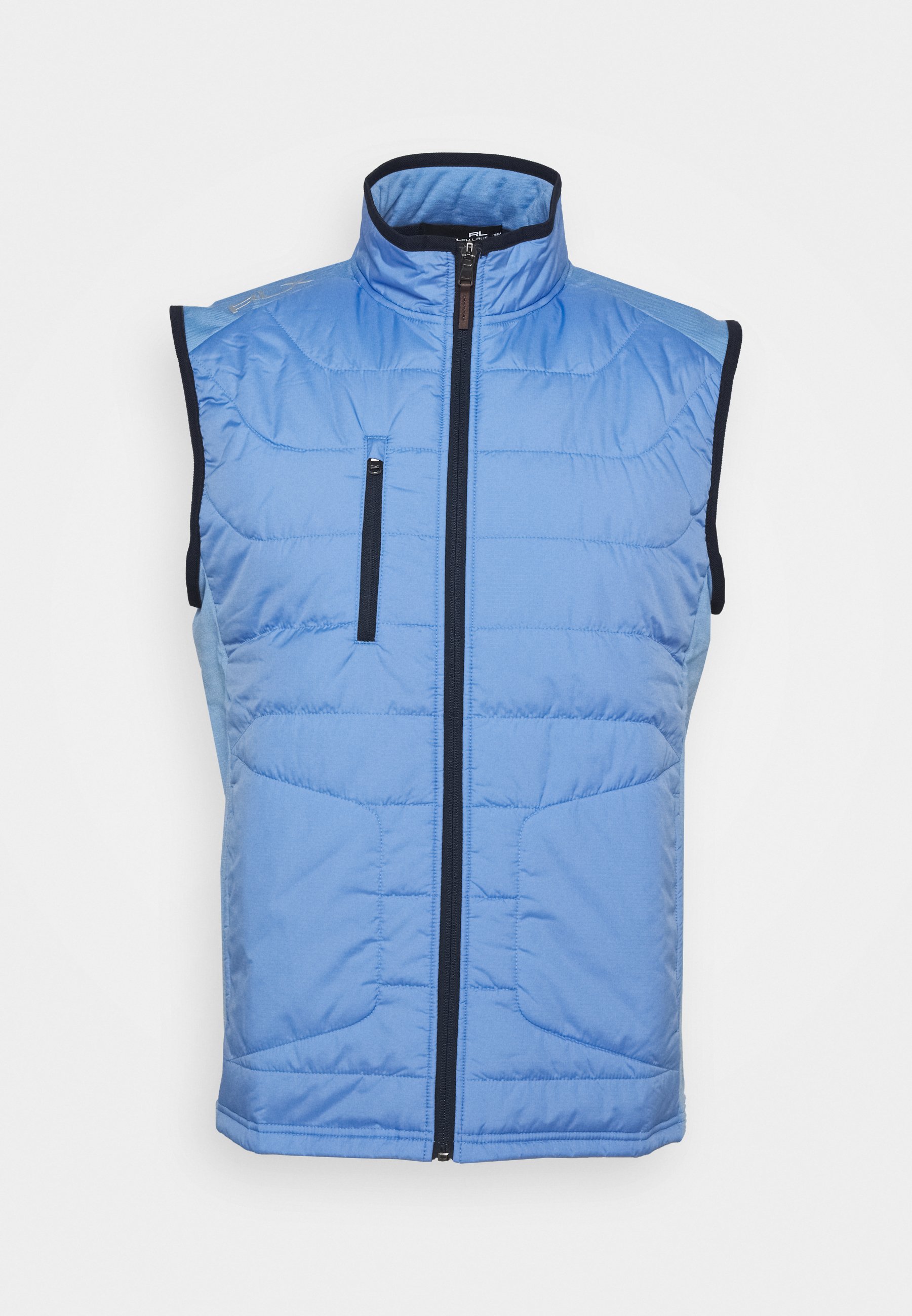 blue polo vest