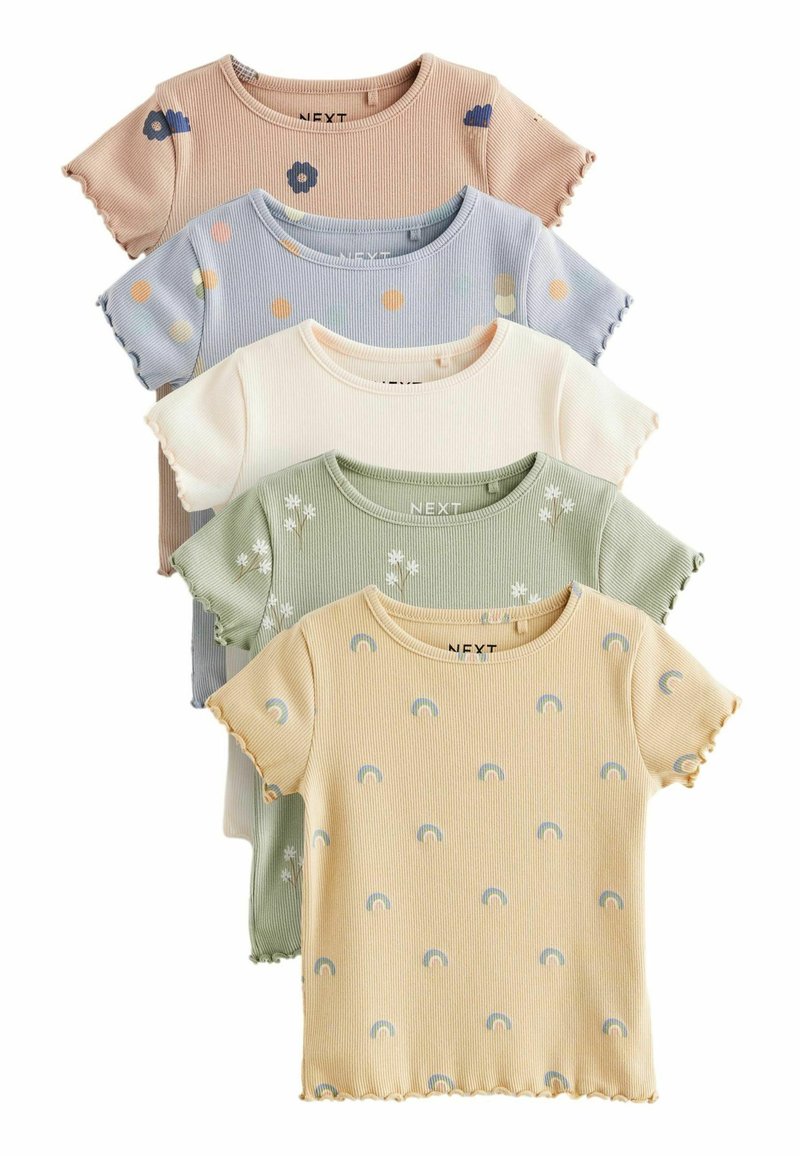 Next - SHORT SLEEVE 5 PACK  - REGULAR FIT - T-shirts print - yellow, Forstør