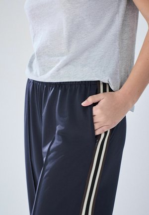 Next, REGULAR FIT - SIDE STRIPE WIDE LEG TROUSERS - Dresside alumine osa - navy blue