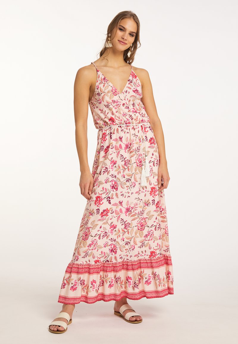 Derana™ - Rot-rosa Maxikleid