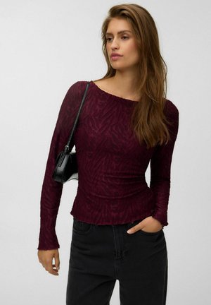 Vero Moda, PARTY-TOP AWNANCY TOP - T-shirt à manches longues - winetasting