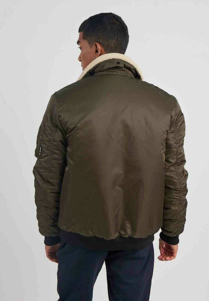 Blouson En Cuir Vintage REDSKINS 84 - Taille L, Couleur Gris/kaki - Très Bon état