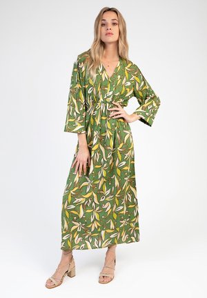AN'GE LONG PRINTED OTACHA - Robe longue - hazella olive