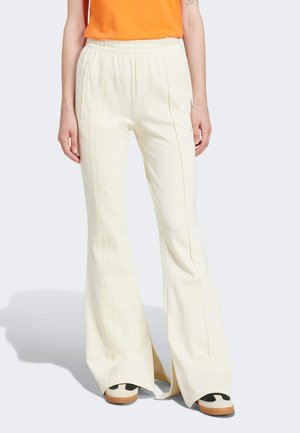 3-STRIPES FLARED FIREBIRD TRACK PANTS - Pantaloni sportivi - cream white
