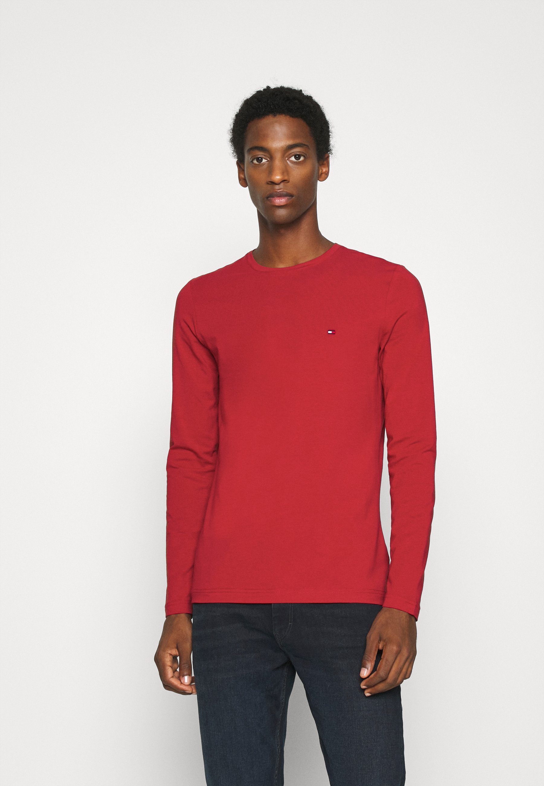 Tommy Hilfiger SLIM FIT LONG SLEEVE TEE - Langarmshirt - red/rot