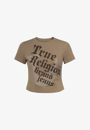 True Religion, - T-shirt z nadrukiem