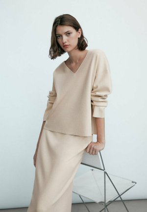 IM CROPPED SCHNITT - Pullover - beige