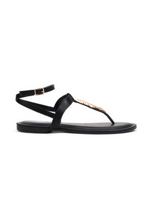 INSIDE, SANDALIA PLANA TIRAS CON HEBILLA - Sandalias de dedo - black