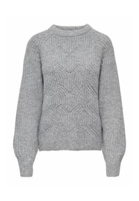 ONLGILA LIFE STRUCTURE O-NECK - Džemper - medium grey melange