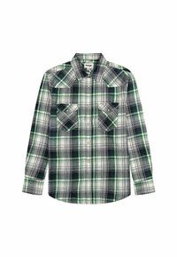 Wrangler WESTERN SHIRT Camisa green blue/verde jaspeado