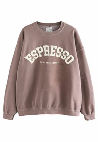 Next - REGULAR FIT - SWEATSHIRT  . - Sportinis megztinis - chocolate brown espresso Miniatiūros vaizdas 1