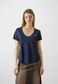 Abercrombie & Fitch ICON V NECK 5 PACK - T-shirt basique - white/navy/black/green/pink