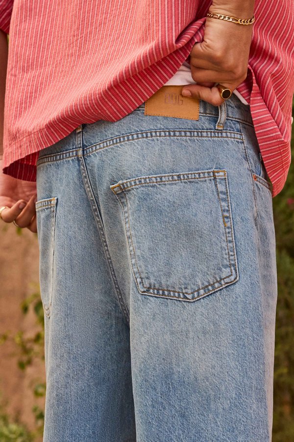 JACK - Denim shorts - mid wash2