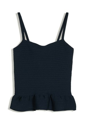 Bershka, PEPLUM KNIT - STRAPPY TOP - Débardeur - royal blue