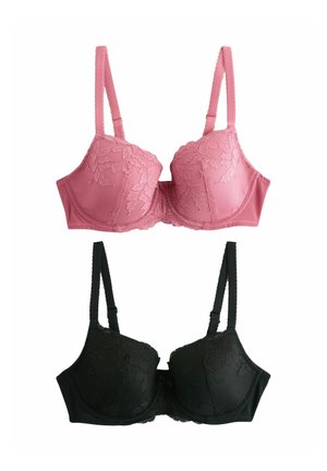 DDG LIGHT PAD BALCONY 2 PACK - Underwired bra - black/pink