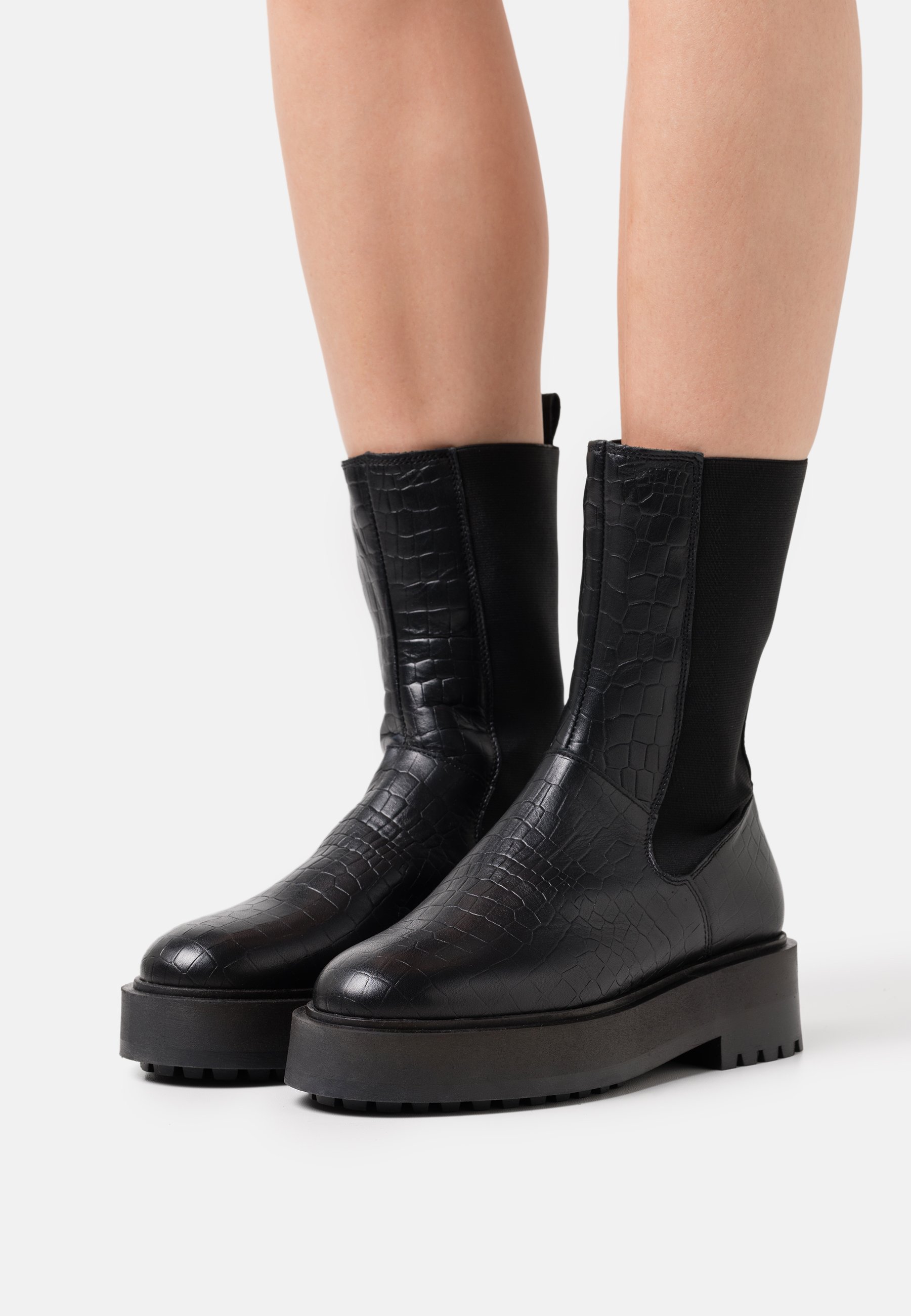 black platform boots uk