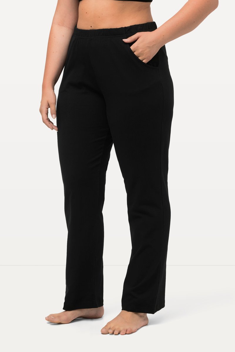 Ulla Popken EINGRIFFTASCHEN & STRETCH BUND - Pantalón de pijama - black