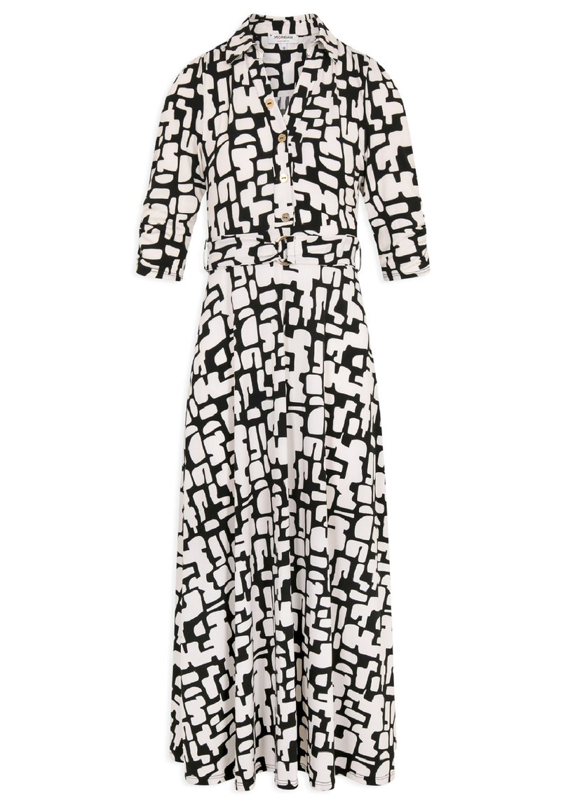 Robe Longue Morgan été-printemps - Couleur Beige Et Noir, Taille 38, Occasion Très Bon état