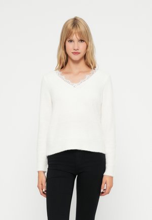 ONLPIUMO V NECK - Maglione - cloud dancer