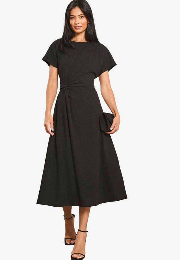 REGULAR FIT - KNOT SIDE MIDI - Jerseykleid