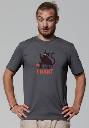 CAT - T-Shirt print - anthracite