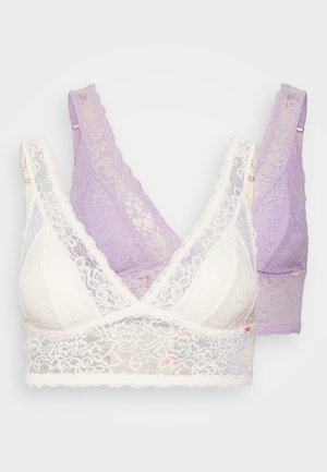 2 PACK - Reggiseno a triangolo - purple/ivory