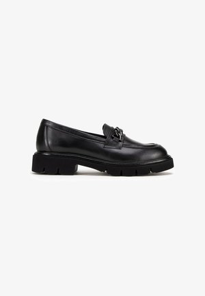 WITTCHEN, WOMEN’S LOAFERS WITH DECORATIVE CHAIN - Mokassin - black