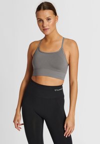 Hummel HMLTIFFY SEAMLESS - Sport-bh met light support - charcoal grey
