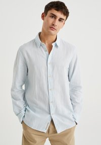 WE Fashion - The Linen Blend Shirt - Ing - blue Miniatűr kép 1