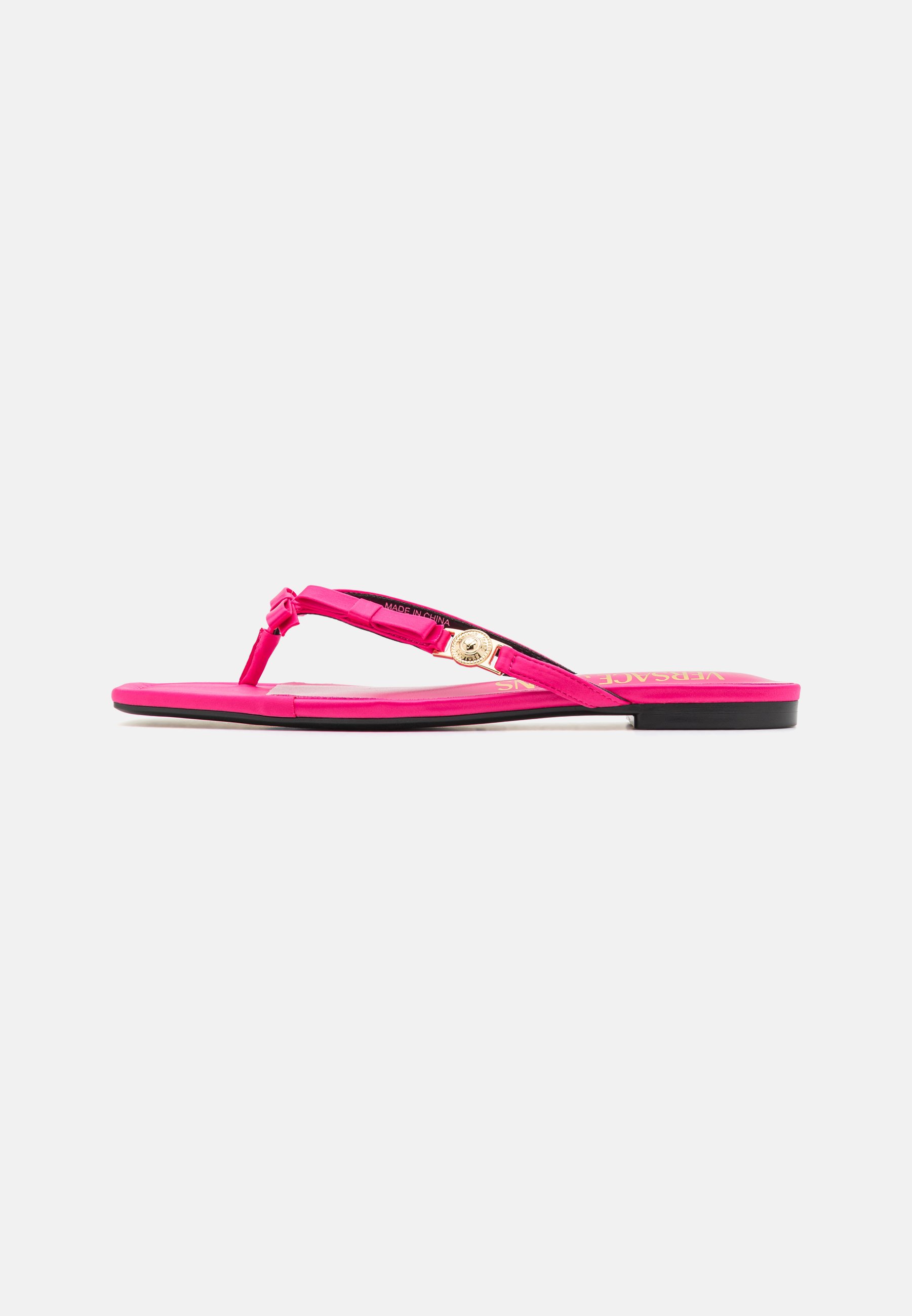 Pink Gianni Versace Flip Flops Versace 140mm Gianni Ribbon Satin