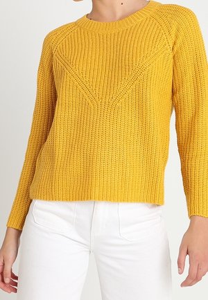Jersey de punto - mottled dark yellow