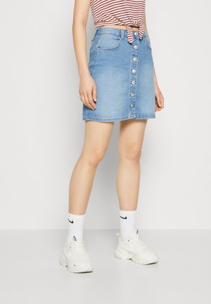 Pcpeggy Hw Denim Skirt Light Blue Denim